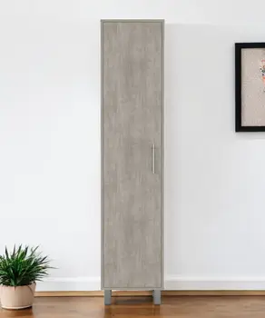 71" Gray Wood Pantry Or Storage Closet