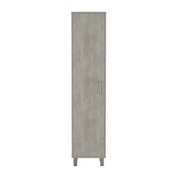 71" Gray Wood Pantry Or Storage Closet