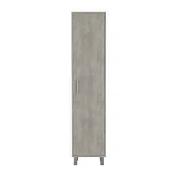 71" Gray Wood Pantry Or Storage Closet