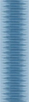8' Blue Ombre Distressed Non Skid Runner Rug