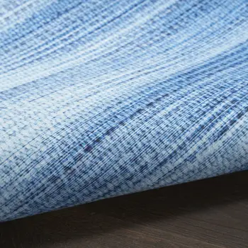 5' X 7' Blue Ombre Distressed Non Skid Area Rug