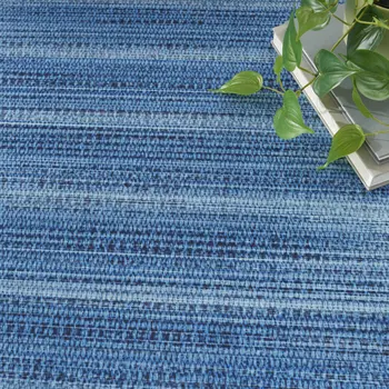 5' X 7' Blue Ombre Distressed Non Skid Area Rug