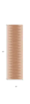 8' Brown Ombre Distressed Non Skid Runner Rug
