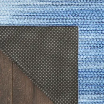 6' X 9' Blue Ombre Distressed Non Skid Area Rug
