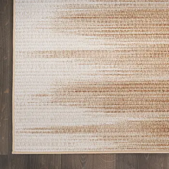 6' X 9' Brown Ombre Distressed Non Skid Area Rug
