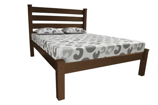 Brown Solid Wood Twin Bed Frame