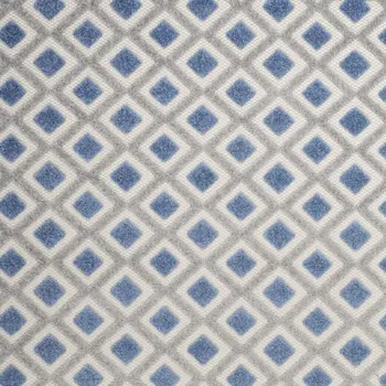 6' X 9' Blue And Gray Geometric Indoor Outdoor Area Rug