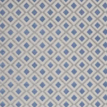 7' X 10' Blue And Gray Geometric Indoor Outdoor Area Rug