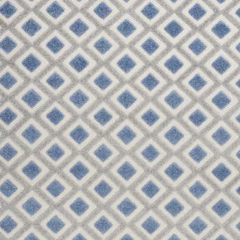 4' X 6' Blue And Gray Geometric Indoor Outdoor Area Rug