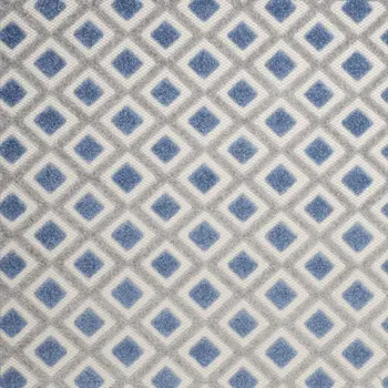 5' X 8' Blue And Gray Geometric Indoor Outdoor Area Rug
