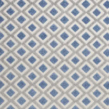 5' X 8' Blue And Gray Geometric Indoor Outdoor Area Rug