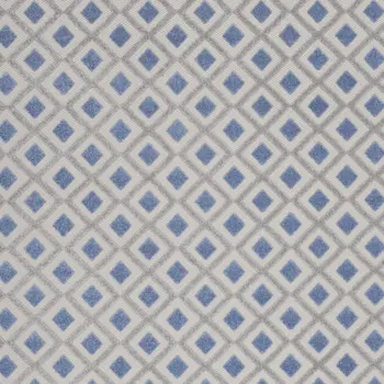8' X 11' Blue And Gray Geometric Indoor Outdoor Area Rug