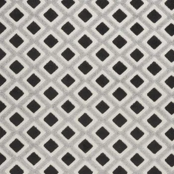 4' X 6' Black And White Geometric Indoor Outdoor Area Rug