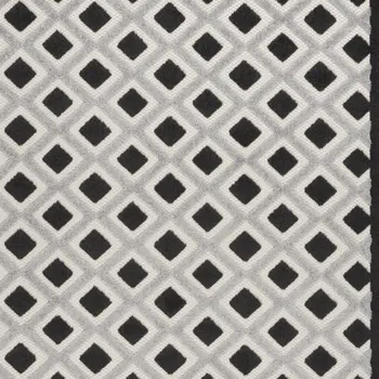 4' X 6' Black And White Geometric Indoor Outdoor Area Rug