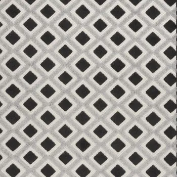 5' X 8' Black And White Geometric Indoor Outdoor Area Rug