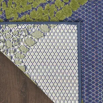 8' X 11' Blue Yellow And Orange Starfish Indoor Outdoor Area Rug
