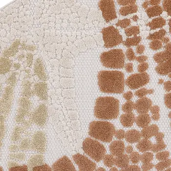 8' Ivory Yellow Orange And Green Round Starfish Indoor Outdoor Area Rug