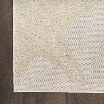 8' X 11' Ivory Yellow Orange And Green Starfish Indoor Outdoor Area Rug