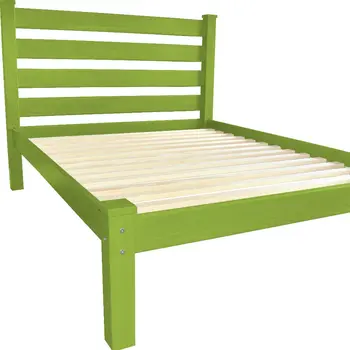 Lime Green Solid Wood Queen Bed Frame
