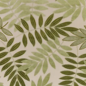 8' X 11' Ivory And Green Palm Leaf Indoor Outdoor Area Rug