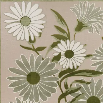 10' X 14' Ivory And Green Floral Indoor Outdoor Area Rug