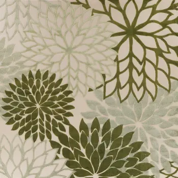 10' X 14' Ivory And Green Floral Indoor Outdoor Area Rug