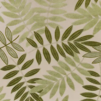 10' X 14' Ivory And Green Palm Leaf Indoor Outdoor Area Rug