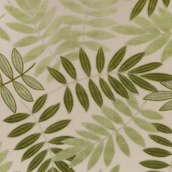 9' X 12' Ivory And Green Palm Leaf Indoor Outdoor Area Rug