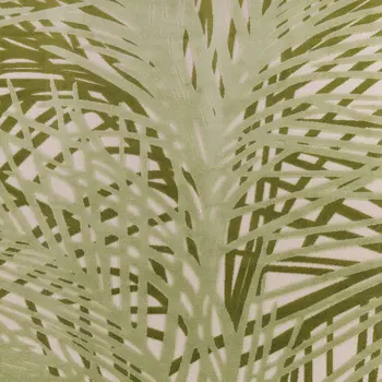 9' X 12' Ivory And Green Palm Leaf Indoor Outdoor Area Rug