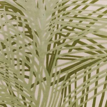 9' X 12' Ivory And Green Palm Leaf Indoor Outdoor Area Rug