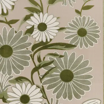 12' X 15' Ivory And Green Floral Indoor Outdoor Area Rug