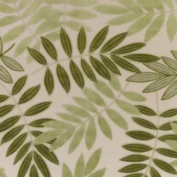 12' X 15' Ivory And Green Floral Indoor Outdoor Area Rug