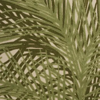 4' X 6' Ivory And Green Palm Leaf Indoor Outdoor Area Rug