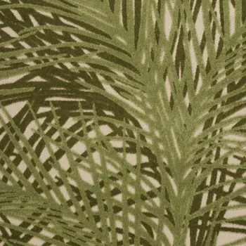 4' X 6' Ivory And Green Palm Leaf Indoor Outdoor Area Rug