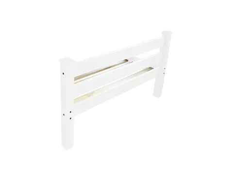 White Solid Wood Queen Bed Frame