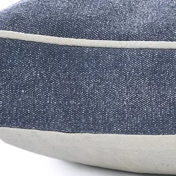 24" X 36" Stonewashed Blue Pillow Style Pet Bed With Removable Cover