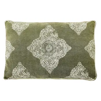 24" X 36" Stonewashed Sage Medallion Pillow Style Pet Bed With Removable Cover