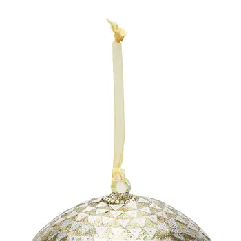 Set of Four Silver And Gold Handcrafted Shatterproof Ball Ornaments