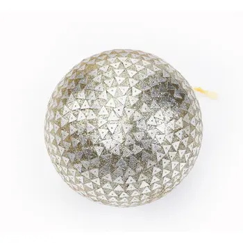 Set of Four Silver And Gold Handcrafted Shatterproof Ball Ornaments