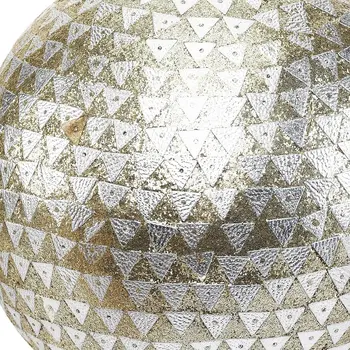 Set of Four Silver And Gold Handcrafted Shatterproof Ball Ornaments