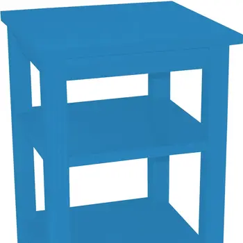 28" Blue Solid Wood Nightstand