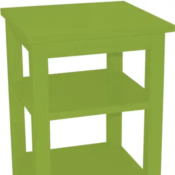 28" Green Solid Wood Nightstand