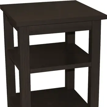 28" Brown Solid Wood Nightstand