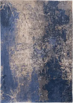 9' X 13' Blue and Gray Abstract Non Skid Area Rug