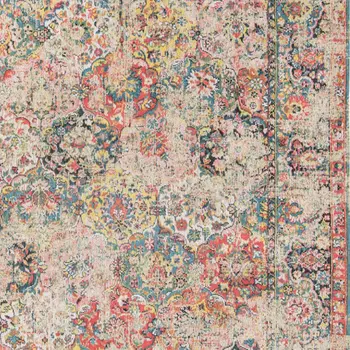 5' X 7' Red Oriental Non Skid Area Rug