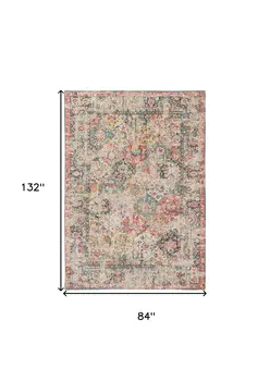 8' X 11' Red Oriental Non Skid Area Rug