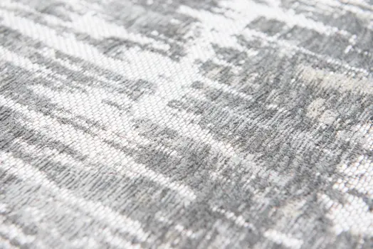 5' X 7' Gray and White Abstract Non Skid Area Rug