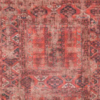 6' X 8' Red Oriental Non Skid Area Rug
