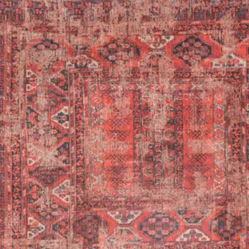 7' X 9' Red Oriental Non Skid Area Rug