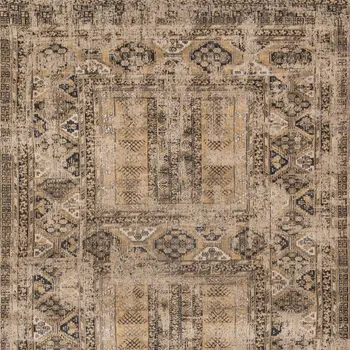 8' X 11' Brown Oriental Non Skid Area Rug